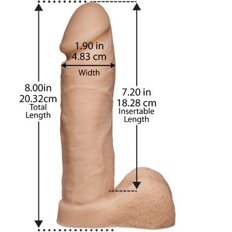 Truskyn Tru Ride 8 Inches Vanilla Beige Dildo