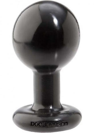 Round Butt Plug Medium Black