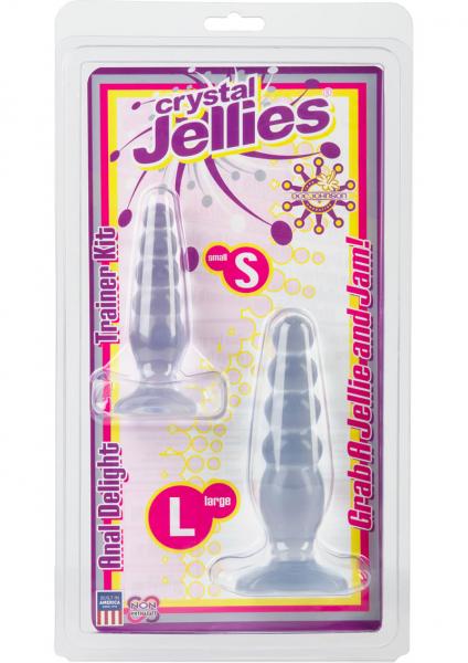 Crystal Jellies Anal Delight Trainer Kit Butt Plugs Clear