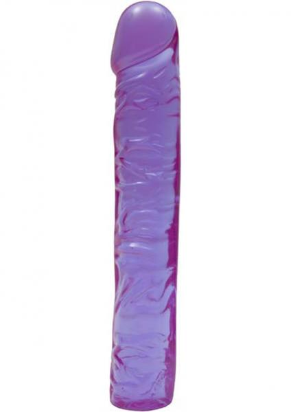 Crystal Jellies 10in Classic Dildo Purple