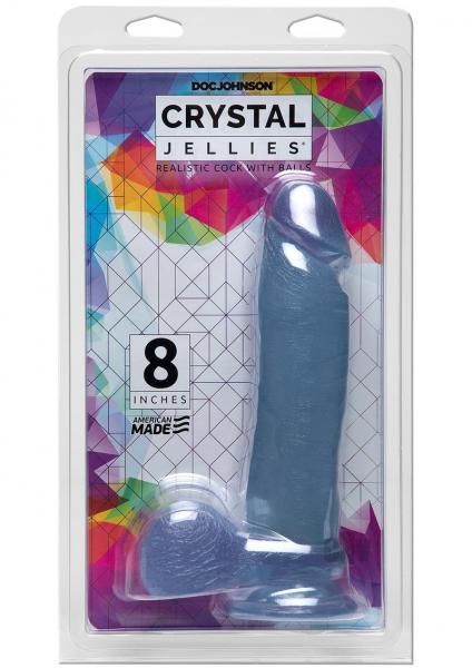 Crystal Jellies Ballsy Cock 8.75 Inches Clear Dildo
