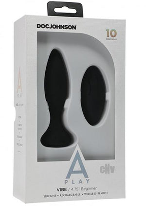 A Play Vibe Beginner Anal Plug With Remote Control Black