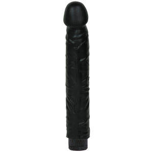 Quivering C*Ck Vibrator With Sil A Gel Sleeve Black