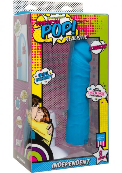 American Pop! Independent Blue 8 Inches Dildo