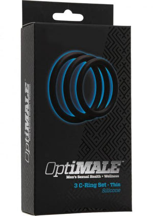 Optimale 3 Silicone C Ring Set Thin Black