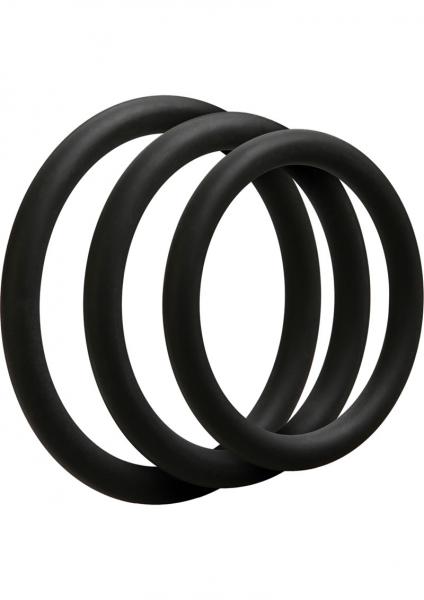 Optimale 3 Silicone C Ring Set Thin Black