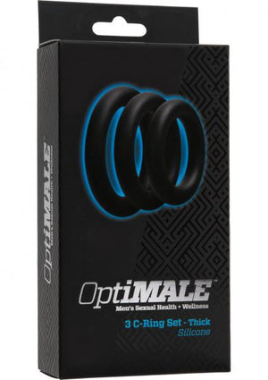 Optimale 3 Silicone C Ring Set Thick Black