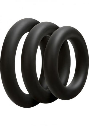 Optimale 3 Silicone C Ring Set Thick Black