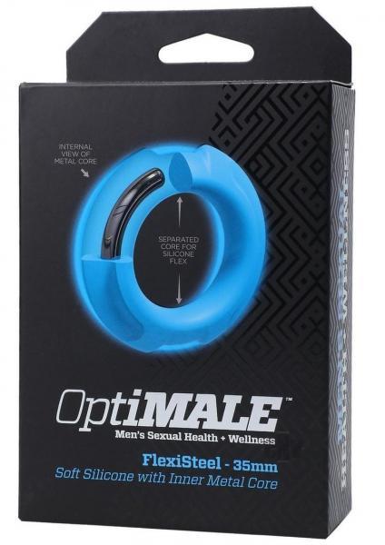 Optimale Flexisteel Cockring 35mm Blue