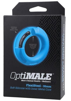 Optimale Flexisteel Cockring 35mm Blue