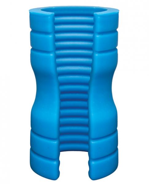 Optimale Truskyn Silicone Ribbed Stroker Blue