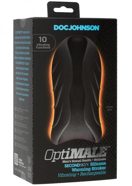 Optimale Secondskyn Vibrating Warming Stroker Black