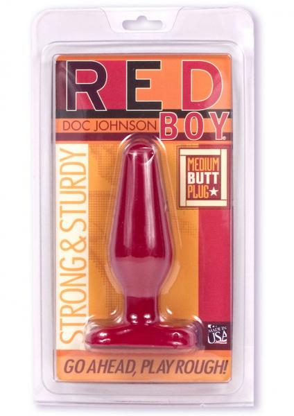 Red Boy Medium Butt Plug Red