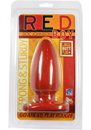 Red Boy Large Butt Plug Red