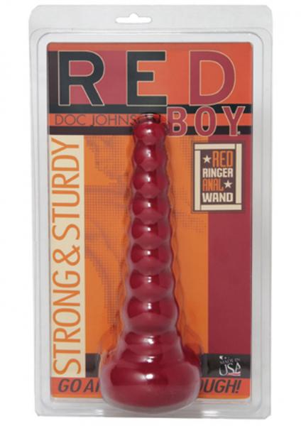 Red Boy Anal Wand 8.5 Inch Red