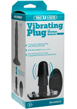 Vac U Lock Vibrating Plug With Wireless Remote
