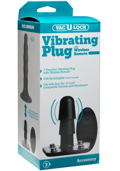 Vac U Lock Vibrating Plug With Wireless Remote