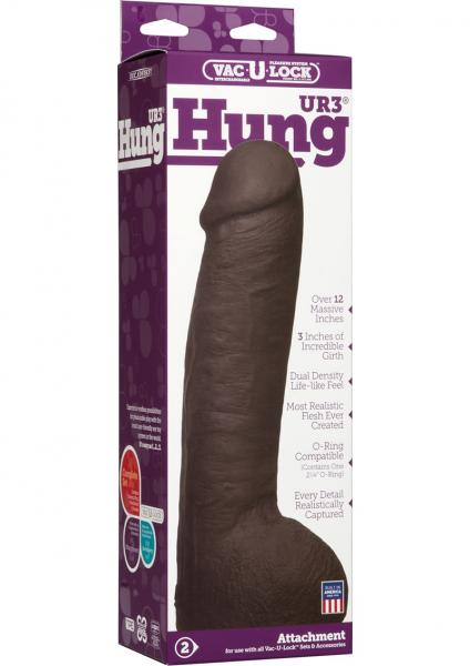 Vac U Lock 12" Ultraskyn Hung Dong Brown