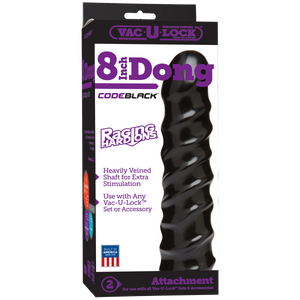Vac U Lock Code Black 8 Inches Raging Hard Ons