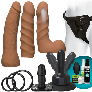 Vac U Lock Vibrating Dual Density Starter Set With Wireless Remote Tan