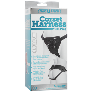 Vac U Lock Corset Harness Black