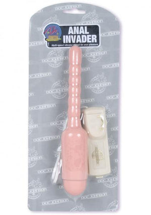 Anal Invader Vibrator 8 Inch Flesh