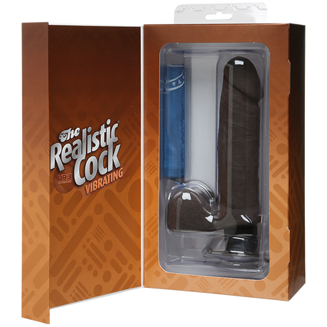 The Vibro Realistic Cock Ur3 Vibrator 6 Inch Brown