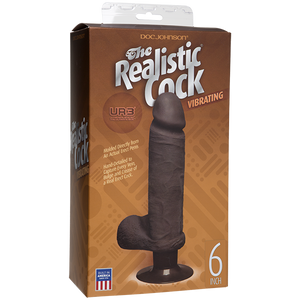 The Vibro Realistic Cock Ur3 Vibrator 6 Inch Brown