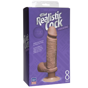 The Vibro Realistic Cock Ur3 Vibrator 8 Inch Tan
