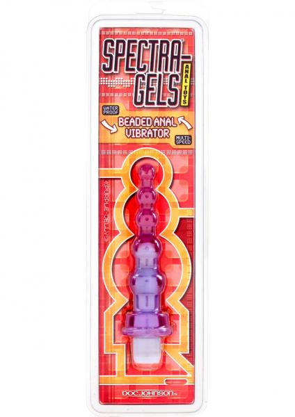 Spectragels Anal Toys Beaded Vibrator Purple