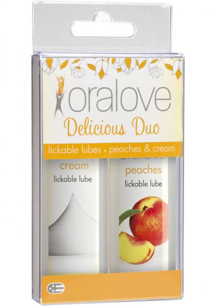 Oralove Delicious Duo Lickable Peaches And Cream Lubes