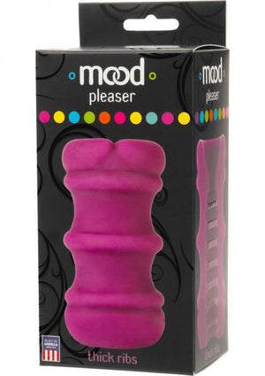 Mood Pleaser Thick Ribbed Purple Masturbator