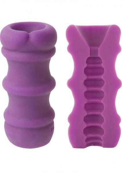 Mood Pleaser Thick Ribbed Purple Masturbator