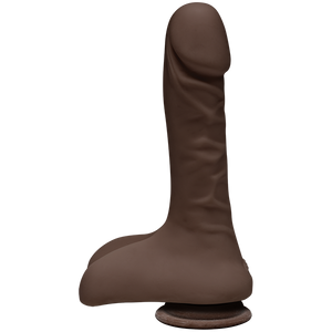 The D Super D 9 Inches Dildo With Balls Chocolate Brown