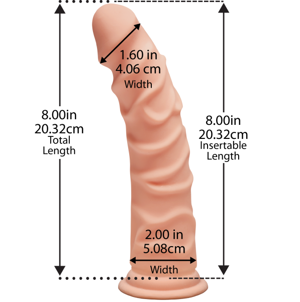 D Ragin D 8 Inches Vanilla Beige Dildo