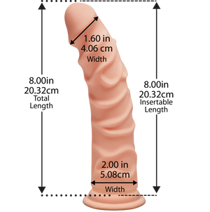 D Ragin D 8 Inches Vanilla Beige Dildo