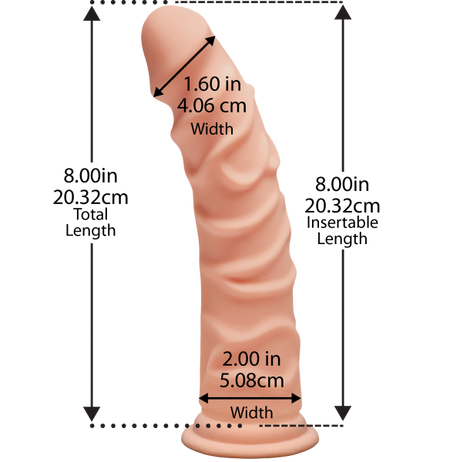 D Ragin D 8 Inches Vanilla Beige Dildo