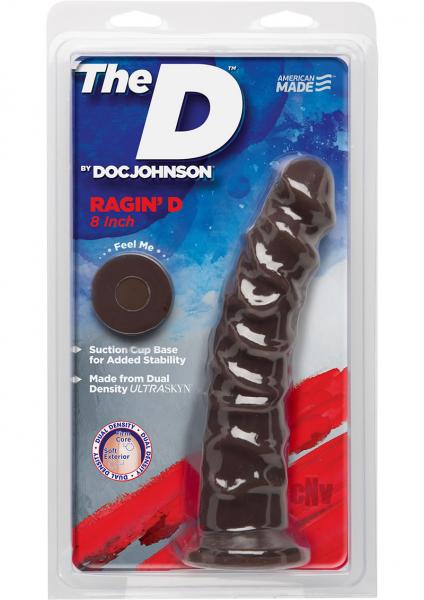 D Ragin D 8 Inches Chocolate Ultraskyn Brown Dildo