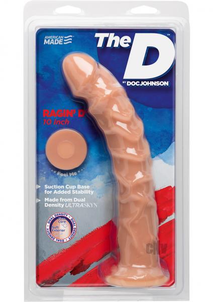 D Ragin D 10 Inches Vanilla Ultraskyn Beige Dildo
