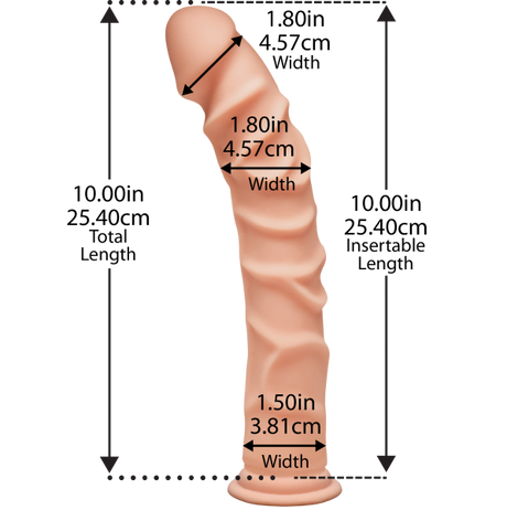 D Ragin D 10 Inches Vanilla Ultraskyn Beige Dildo