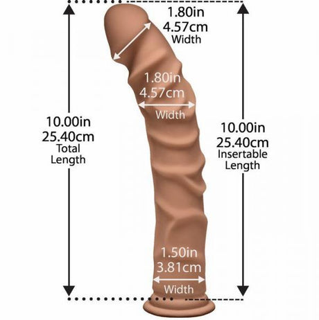 D Ragin D 10 Inches Caramel Ultraskyn Dildo