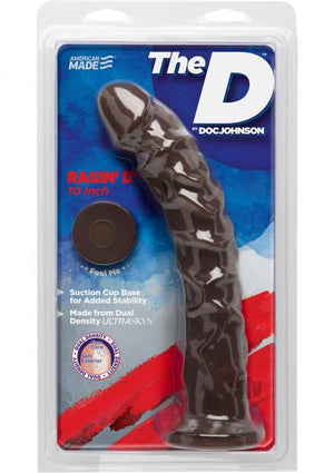 D Ragin D 10 Inches Chocolate Ultraskyn Brown Dildo