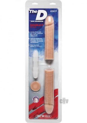 The Double D 16 Inches Vanilla Ultraskyn Beige Dildo