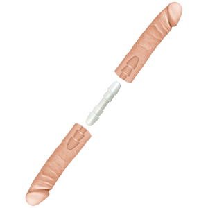 The Double D 16 Inches Vanilla Ultraskyn Beige Dildo