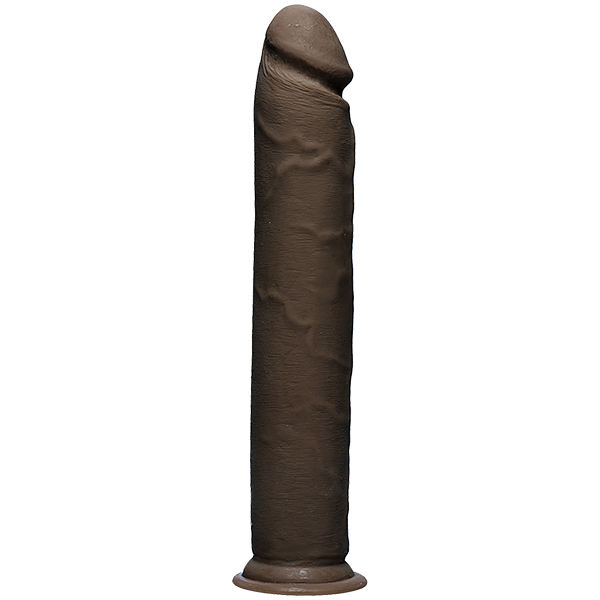 The D Realistic D 12 Inches Chocolate Brown Dildo