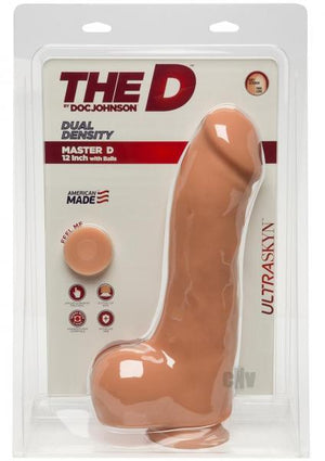 The D Master D 12 Inches Dildo With Balls Ultraskyn Beige