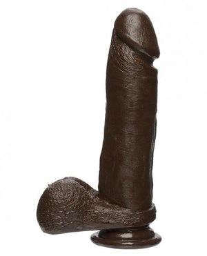 The D The Perfect D 8 Inches Dildo With Balls Brown
