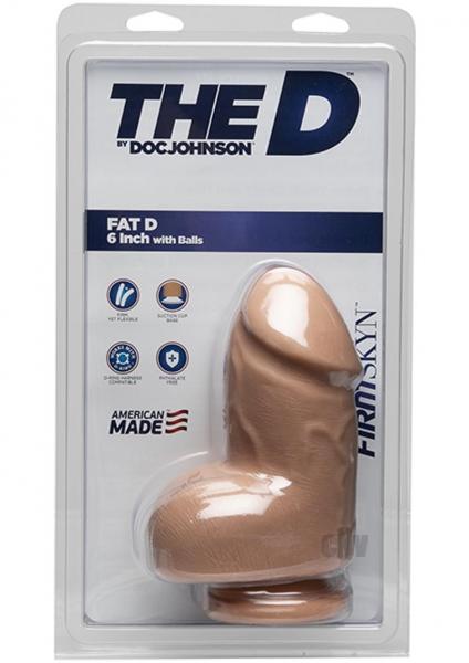 The D Fat D 6 Inches With Balls Firmskyn Beige Dildo