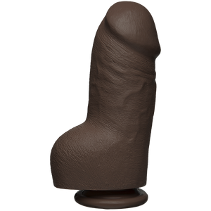 The D Fat D 8 Inches With Balls Firmskyn Brown Dildo