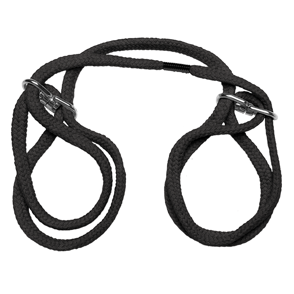 Japanese Style Bondage Cotton Wrist Or Ankle Cuffs Black